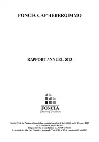 Rapport annuel - 2013
