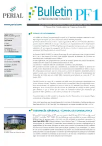 Bulletin trimestriel - 2ème trimestre 2014