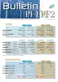 Bulletin trimestriel - 2ème trimestre 2012
