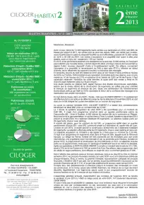 Bulletin trimestriel - 2ème trimestre 2013