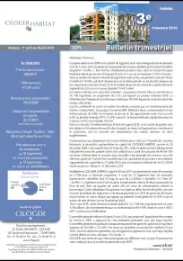 Bulletin trimestriel - 3ème trimestre 2010