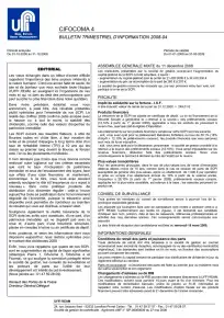 Bulletin trimestriel - 4ème trimestre 2008