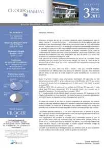 Bulletin trimestriel - 3ème trimestre 2013