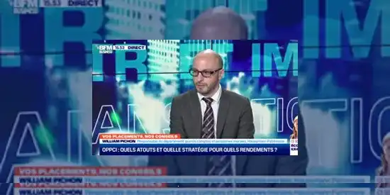 Capture d'écran de l'interview de William Pichon invité de BFM TV pour parler des OPPCI