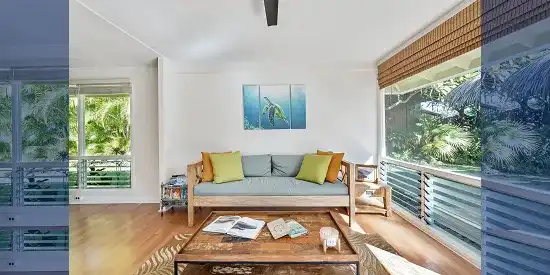 Intérieur d'un bien immobilier neuf, plus précisément d'un salon