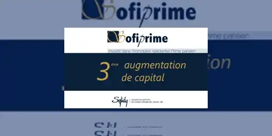 Couverture de la plaquette de la SCPI Sofiprime qui réouvre son capital
