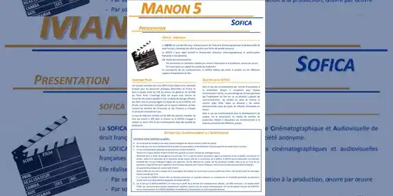 La SOFICA MANON 5 investi dans Manon Production 5