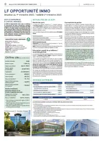 Bulletin trimestriel - 1er trimestre 2023