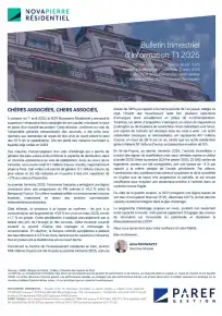 Bulletin trimestriel - 1er trimestre 2025