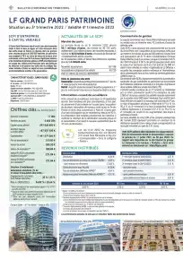 Bulletin trimestriel - 3ème trimestre 2022