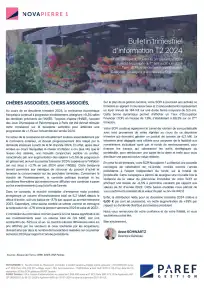 Bulletin trimestriel - 2ème trimestre 2024