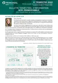 Bulletin trimestriel - 3ème trimestre 2022