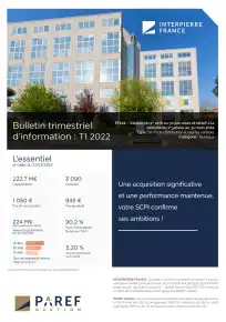 Bulletin trimestriel - 1er trimestre 2022