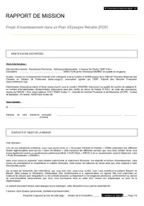 Rapport de Mission - Personne Physique - PER - Projet d'investissement en PER