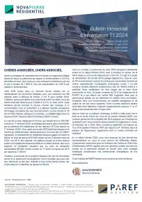 Bulletin trimestriel - 1er trimestre 2024