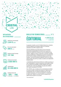 Bulletin trimestriel - 1er trimestre 2022