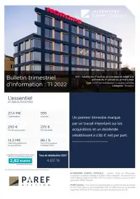 Bulletin trimestriel - 1er trimestre 2022