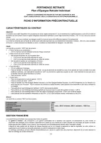 Information clé (DIC)