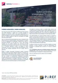 Bulletin trimestriel - 3ème trimestre 2023