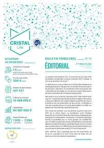 Bulletin trimestriel - 3ème trimestre 2023