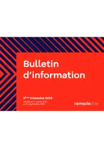 Bulletin trimestriel - 2ème trimestre 2023