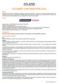 Informations clés (DIC) - 2025