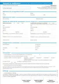 Formulaires d'arbitrages et modifications