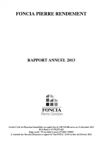 Rapport annuel - 2013