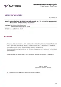 Liste des pièces justificatives ouverture de compte PP et PM