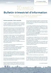 Bulletin trimestriel - 3ème trimestre 2025