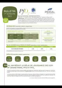 Bulletin semestriel - 1er semestre 2023