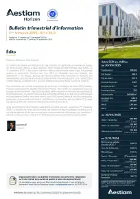Bulletin trimestriel - 3ème trimestre 2025