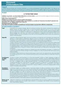 Information clé (DIC) - Tontine Prime Unique