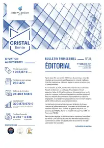 Bulletin trimestriel - 1er trimestre 2021