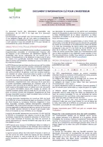 Information clé (DIC)