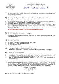 Bulletin de souscription (BS) vierge
