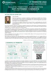 Bulletin trimestriel - 3ème trimestre 2022