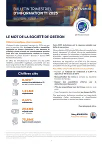 Bulletin trimestriel - 1er trimestre 2025
