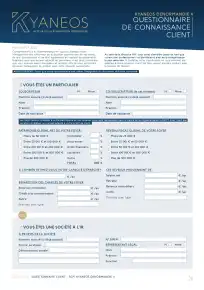 Questionnaire Profil Client