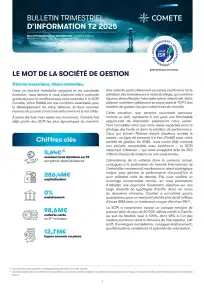 Bulletin trimestriel - 2ème trimestre 2025