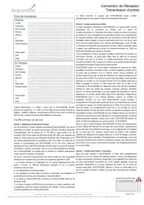 Convention de réception de transmission d'ordres