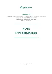 Note d'information - 2023