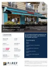 Bulletin trimestriel - 3ème trimestre 2021