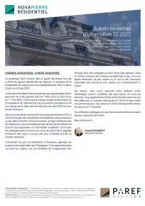 Bulletin trimestriel - 2ème trimestre 2022