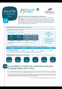 Bulletin semestriel - 1er semestre 2023