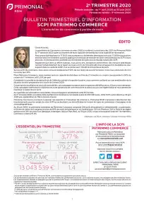 Bulletin trimestriel - 2ème trimestre 2020