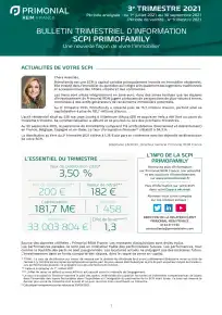 Bulletin trimestriel - 3ème trimestre 2021