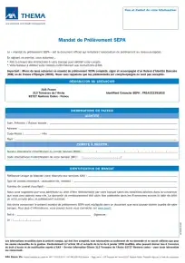 Mandat de prélèvement SEPA