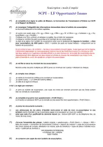 Bulletin de souscription (BS) remplissable