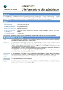 Information clé (DIC)